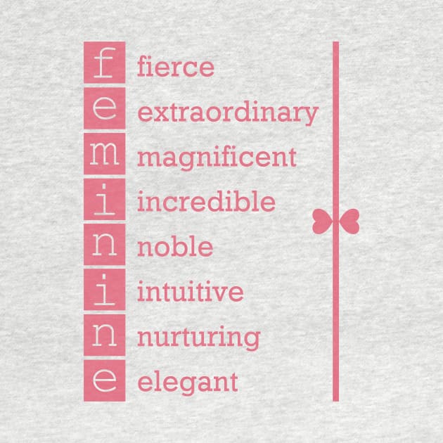 Feminine inspirational words in Soft Pink by ArtsByNaty
